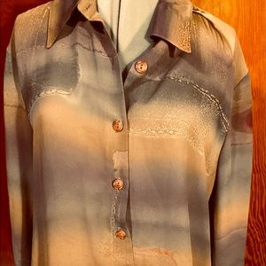 Long sleeved blouse with matching spaghetti strap tank